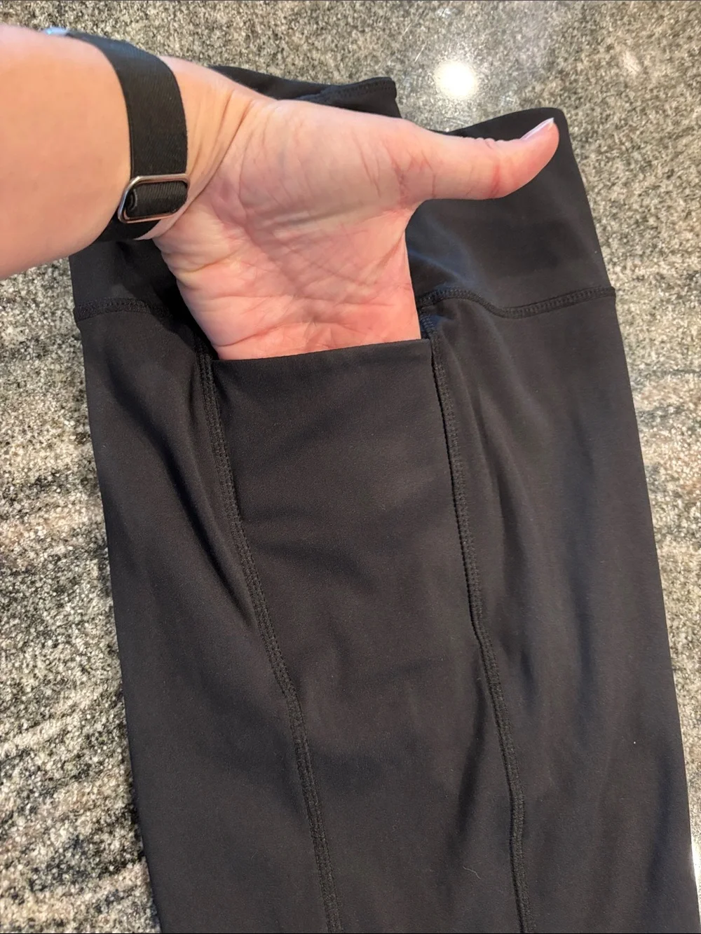 Women's Black Performance Bike Shorts with side pockets size large
